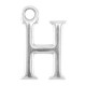 DQ metal charm Letter H Antique silver